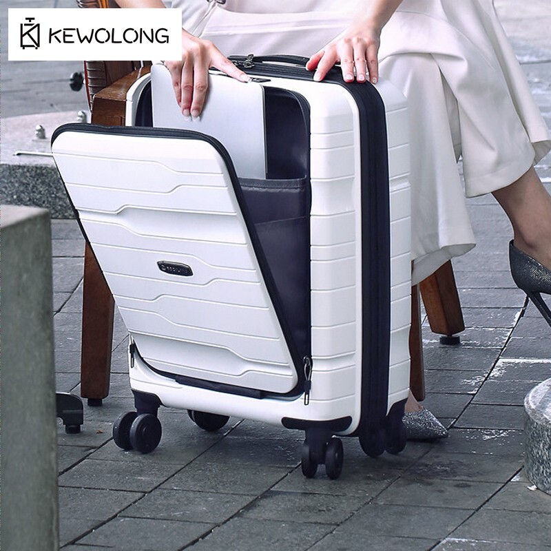 Cabin Size Lightweight Travel Trolley - 20 Inch Front Opening Carry On