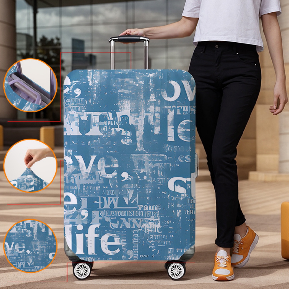 Luggage Cover Protector Elasti - огляд і ціна Waterproof Suitcase Cover Protector