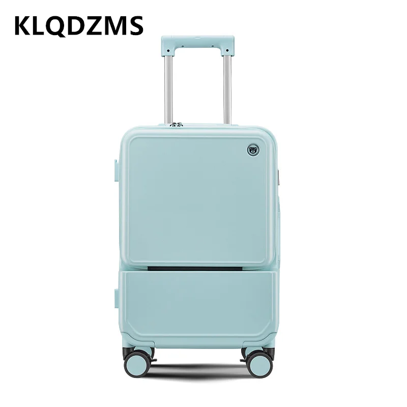 KLQDZMS Aluminum Frame Suitcas - огляд і ціна Front Opening Laptop Luggage 24 Inch