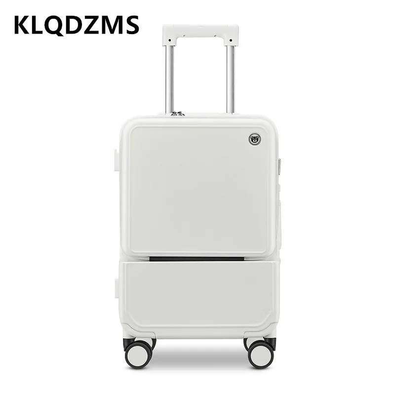 KLQDZMS Aluminum Frame Suitcas - огляд і ціна Front Opening Laptop Luggage 24 Inch