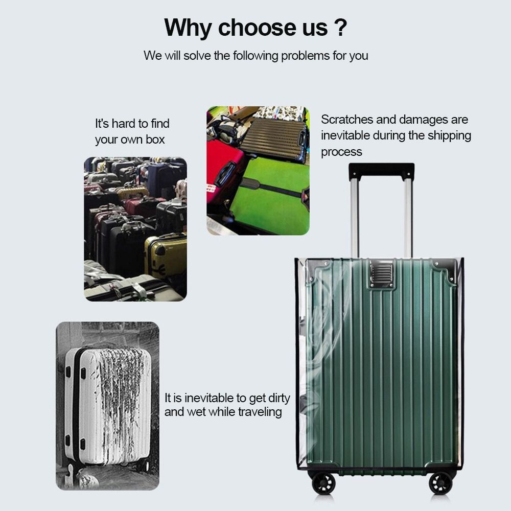 Durable Full Transparent Lugga - огляд і ціна Waterproof Suitcase Cover Protector