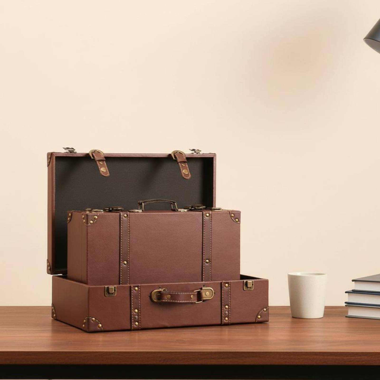 Vintage Suitcase Trunk Leather - огляд і ціна Retro Vintage Trunk Suitcase