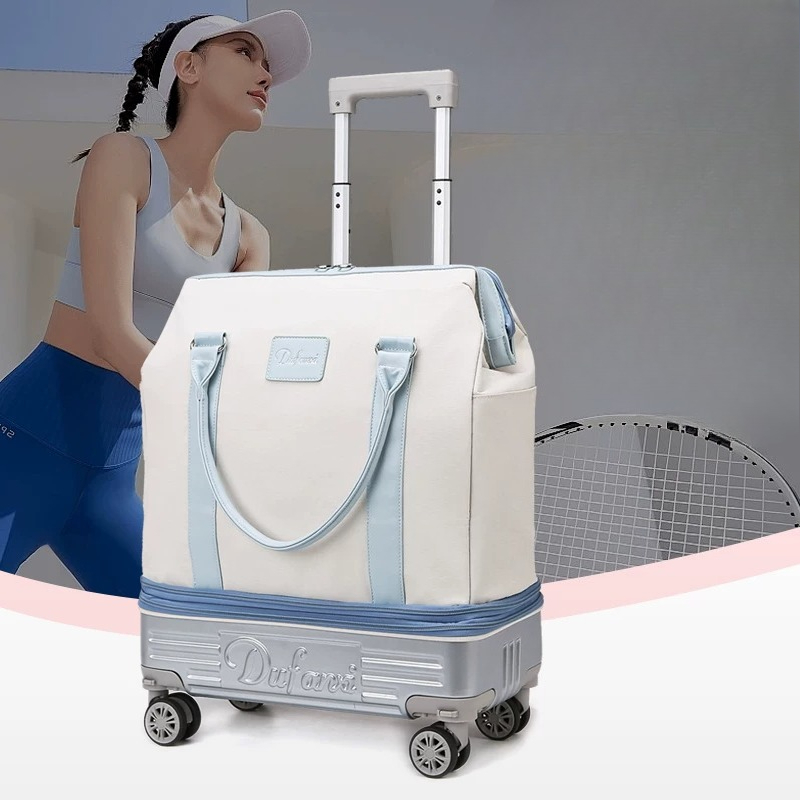 Foldable Wheeled Duffel Bag, L - огляд і ціна Foldable Rolling Luggage Bag