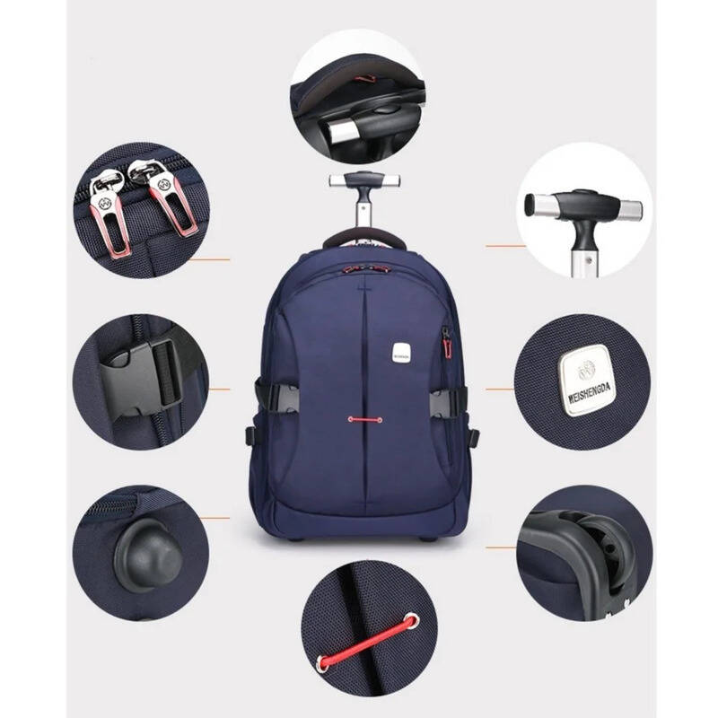 Wheeled Backpack Wheels Travel - огляд і ціна Foldable Rolling Luggage Bag
