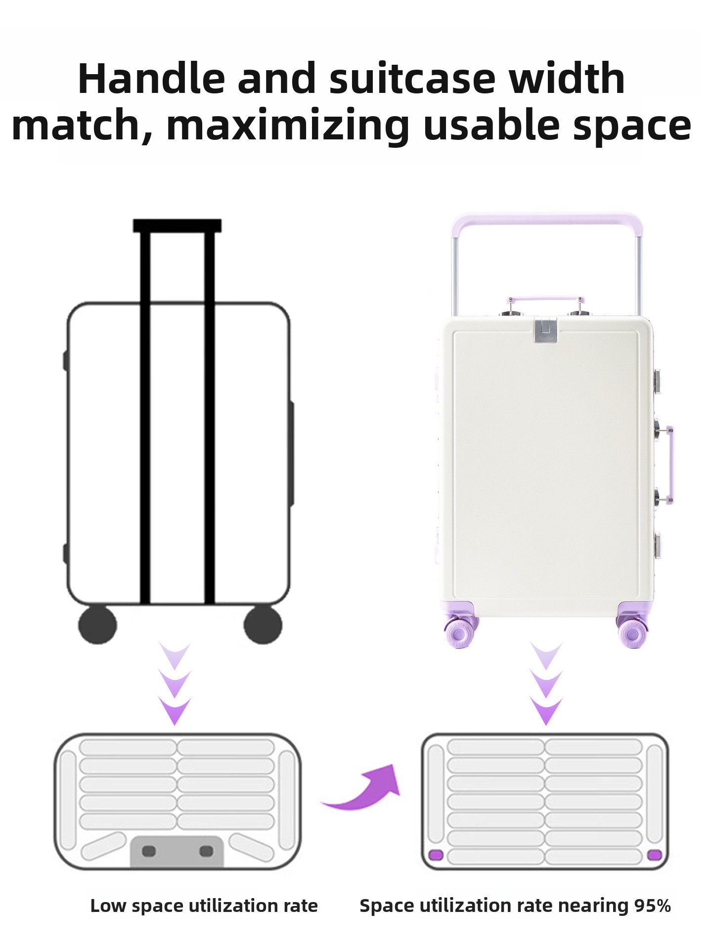 New Large Capacity Aluminum Fr - огляд і ціна Aluminum Frame Carry On Luggage