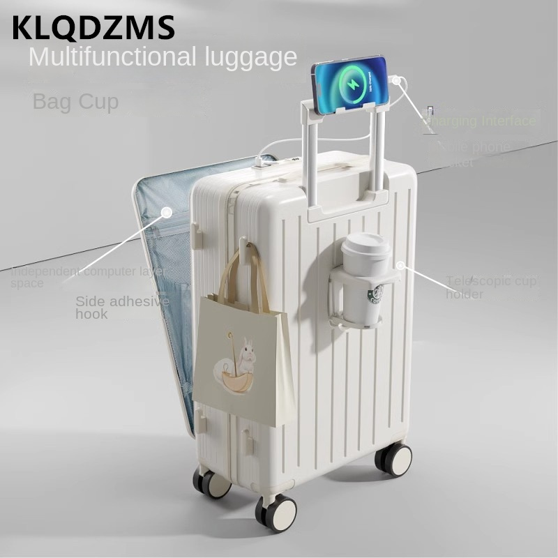 KLQDZMS High Quality Suitcase  - огляд і ціна Front Opening Laptop Luggage 24 Inch