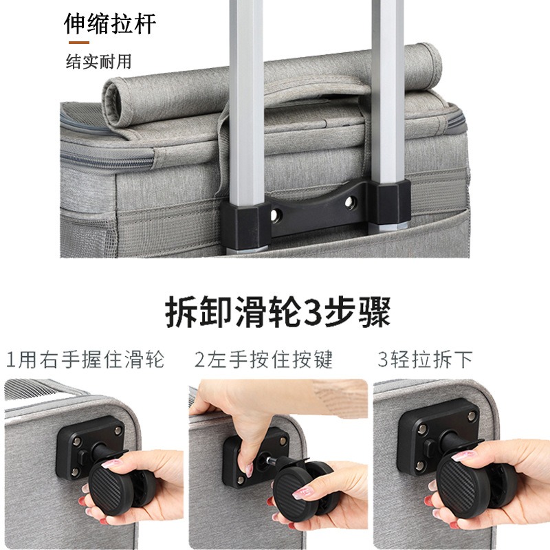 Hanbang Double Layer Pet Rolli - огляд і ціна Foldable Rolling Luggage Bag