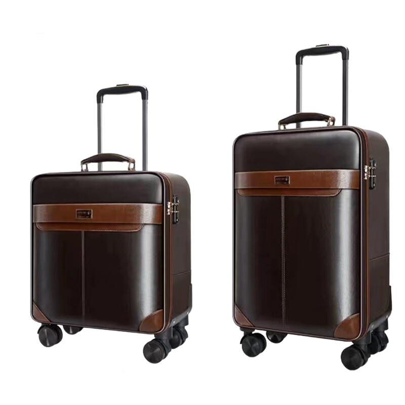 PREMIUM Leather Rolling Luggag - огляд і ціна Spinner Wheel Rolling Suitcase 20 Inch