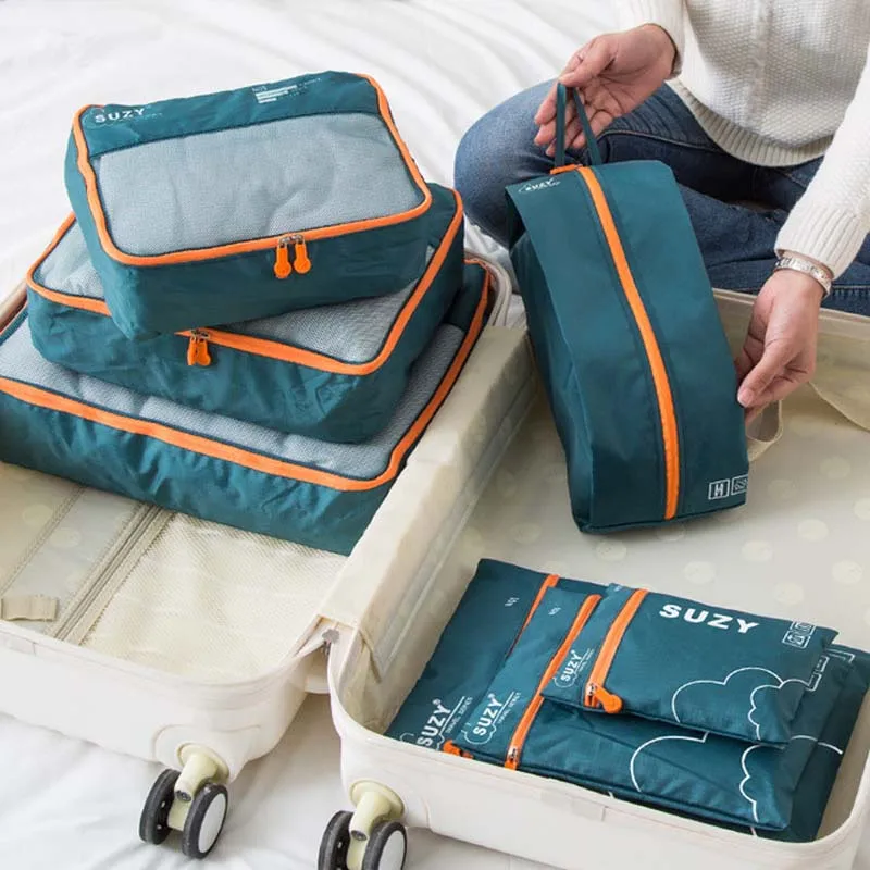 7/6 Pieces Set Travel Organize - огляд і ціна Foldable Rolling Luggage Bag