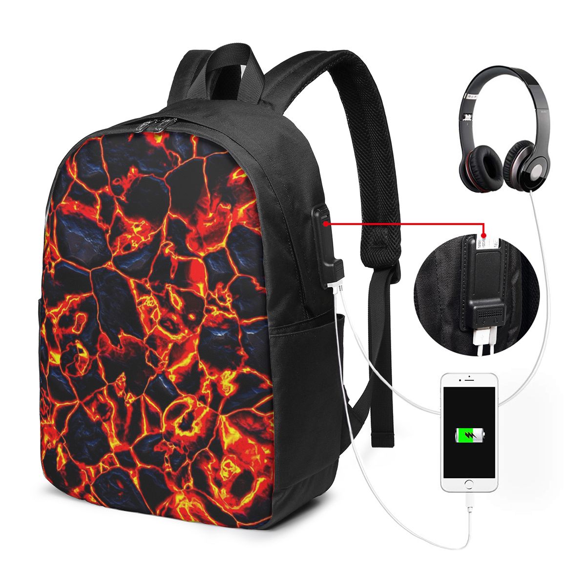 Magma Volcano Lava Fire Backpa - огляд і ціна Backpacks