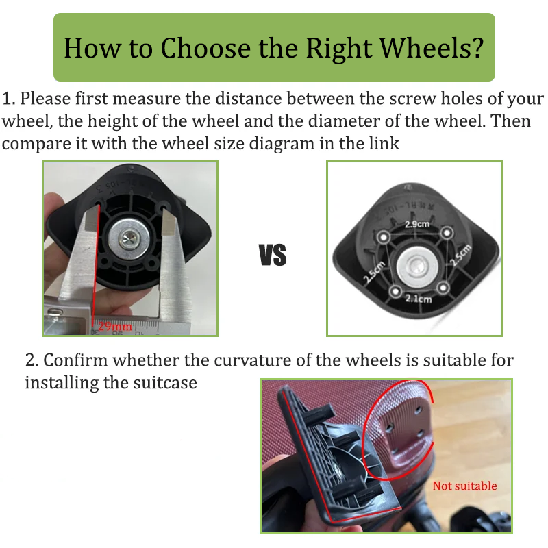 Universal Fit Luggage Caster R - огляд і ціна Silent Replacement Luggage Wheels