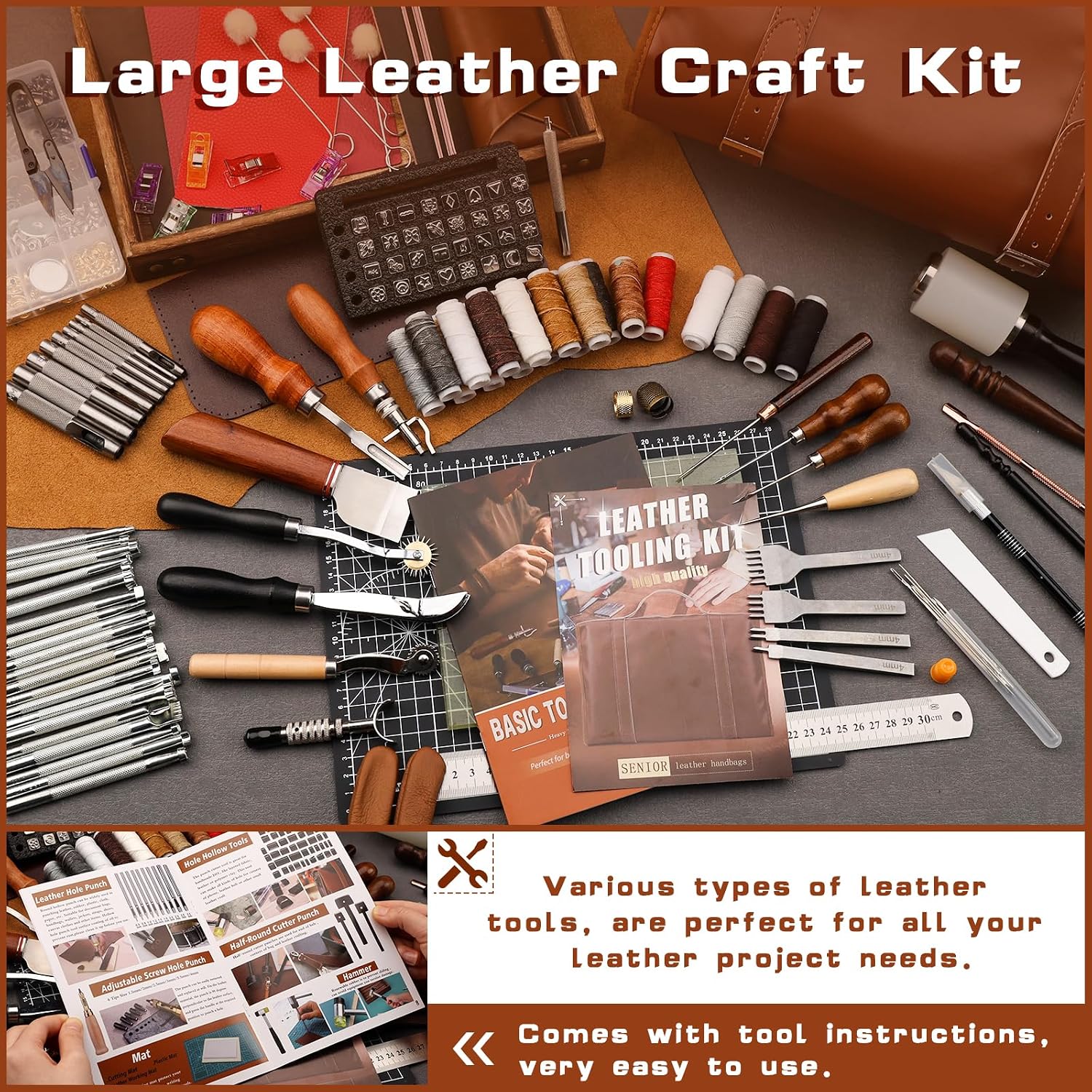 Leather Tooling Kit Leather Cr - огляд і ціна Handbags
