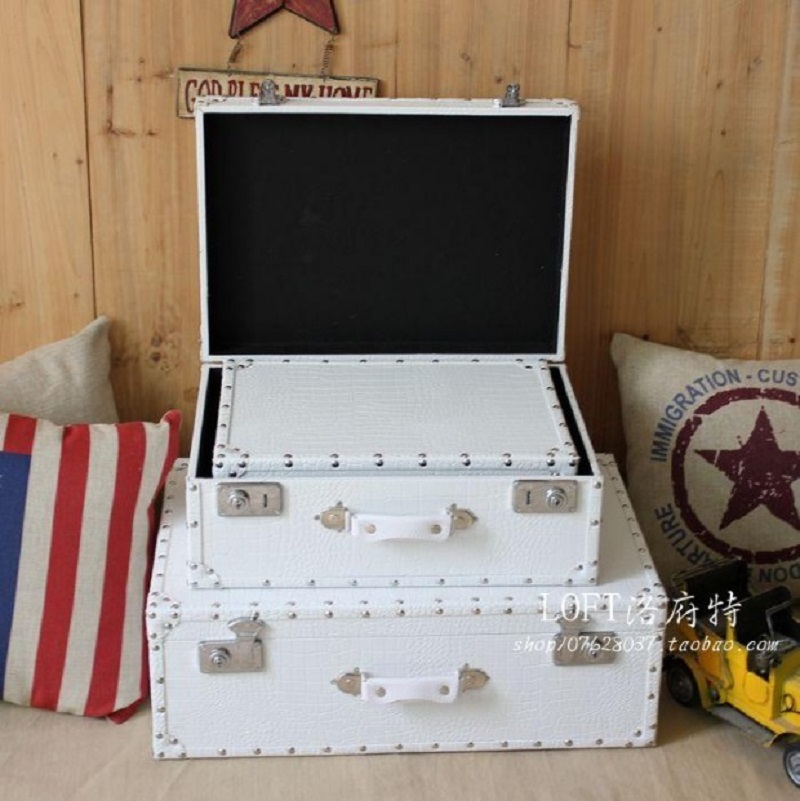 Crocodile Leather Pattern Trav - огляд і ціна Retro Vintage Trunk Suitcase
