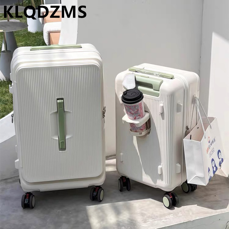 KLQDZMS Rolling Luggage Bag Fr - огляд і ціна Front Opening Laptop Luggage 24 Inch