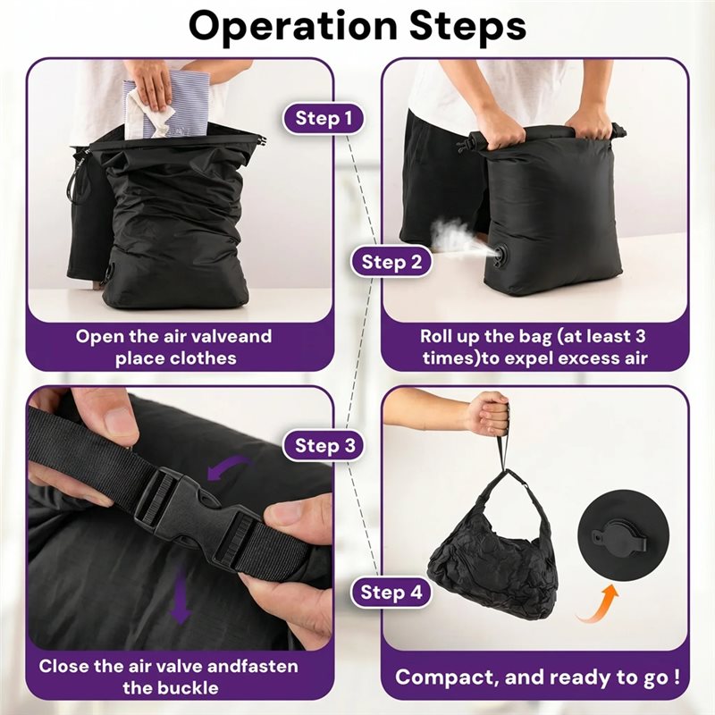 EYFL-24L Hand Roll Compression - огляд і ціна Foldable Rolling Luggage Bag