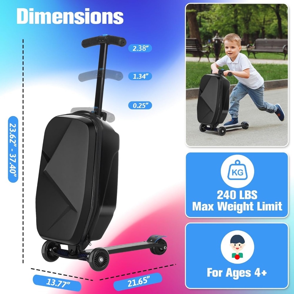 Scooter Luggage for Kids: Ligh - огляд і ціна Kids Ride On Suitcase Scooter