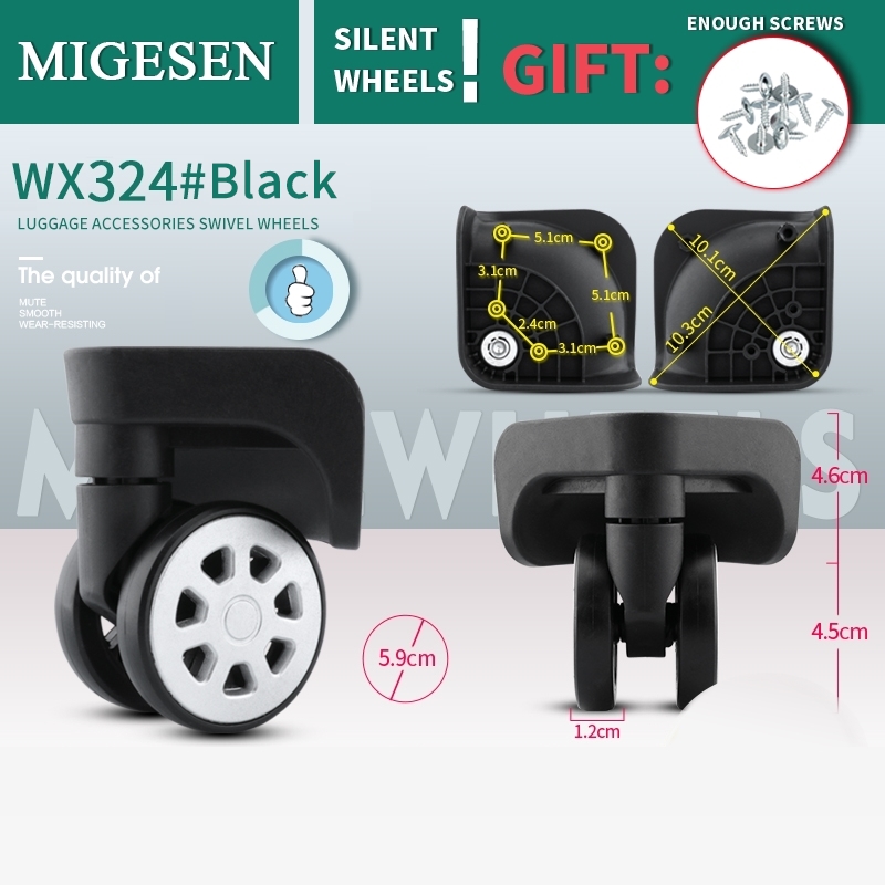 1 Pair of Universal Luggage Wh - огляд і ціна Silent Replacement Luggage Wheels