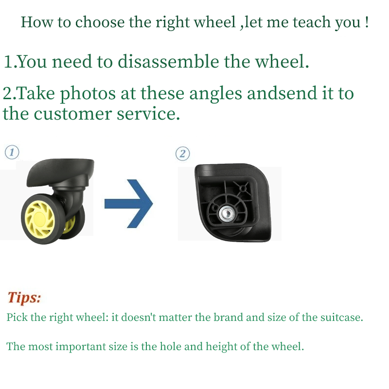 1 Pair of Universal Luggage Wh - огляд і ціна Silent Replacement Luggage Wheels