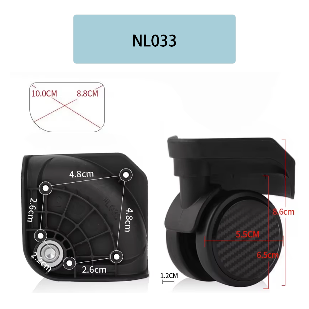 Replacement For Baixiang NL033 - огляд і ціна Silent Replacement Luggage Wheels