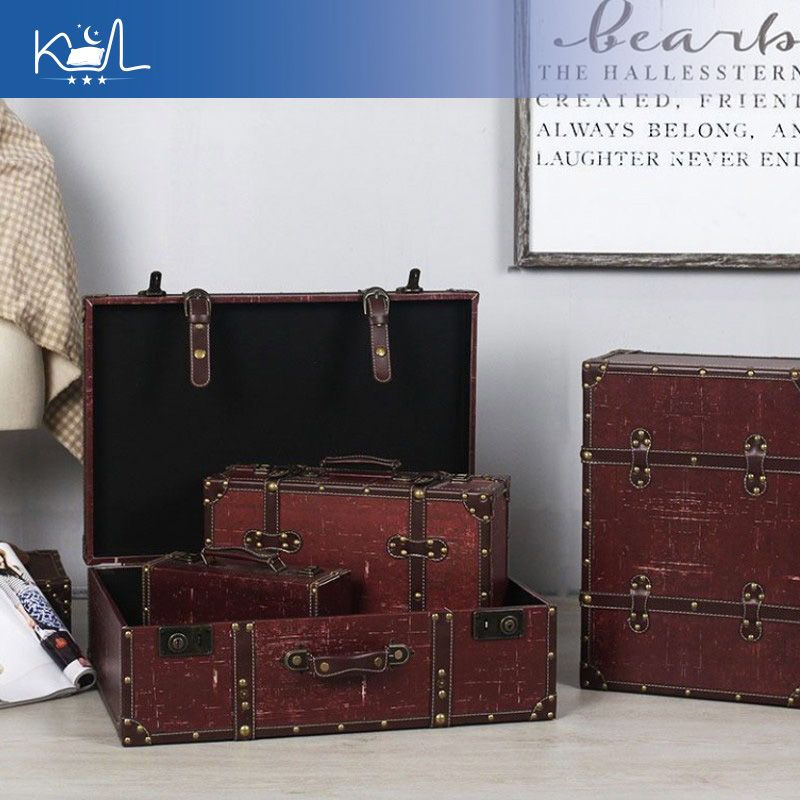 Vintage Red Decorative Suitcas - огляд і ціна Retro Vintage Trunk Suitcase