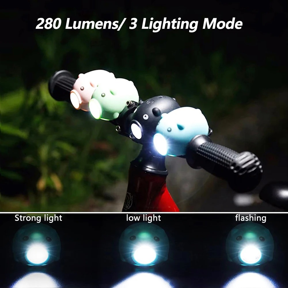 Cute Pig Bicycle Front Light w - огляд і ціна Kids Ride On Suitcase Scooter