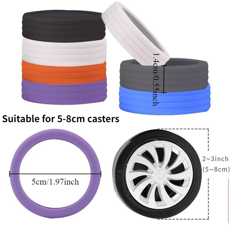 8Pcs Silent Luggage Wheel Rubb - огляд і ціна Silent Replacement Luggage Wheels