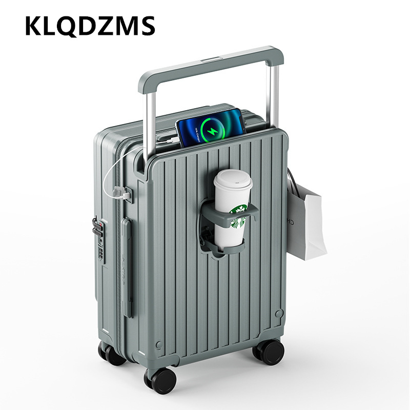 KLQDZMS Charging Suitcase Fron - огляд і ціна Front Opening Laptop Luggage 24 Inch