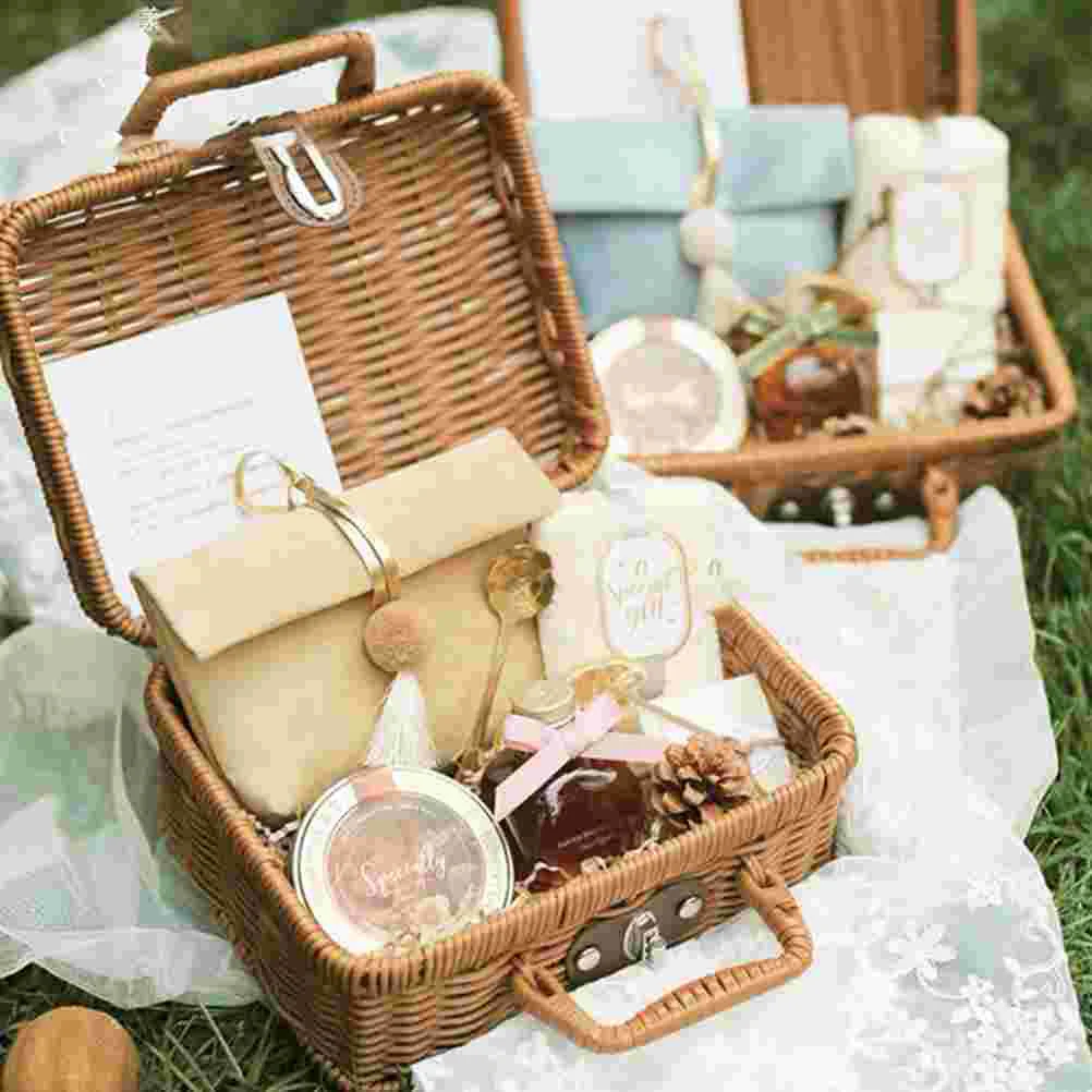 Basket Rattan Wicker Suitcase  - огляд і ціна Retro Vintage Trunk Suitcase