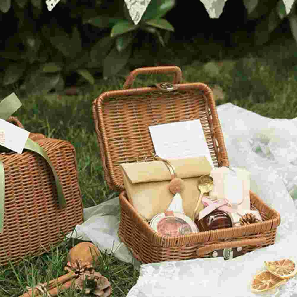 Basket Rattan Wicker Suitcase  - огляд і ціна Retro Vintage Trunk Suitcase