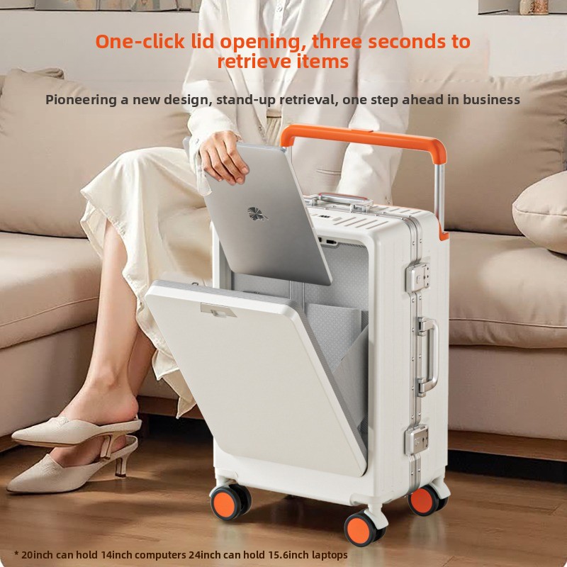 20/24/26 inch Aluminum Frame L - огляд і ціна Front Opening Laptop Luggage 24 Inch