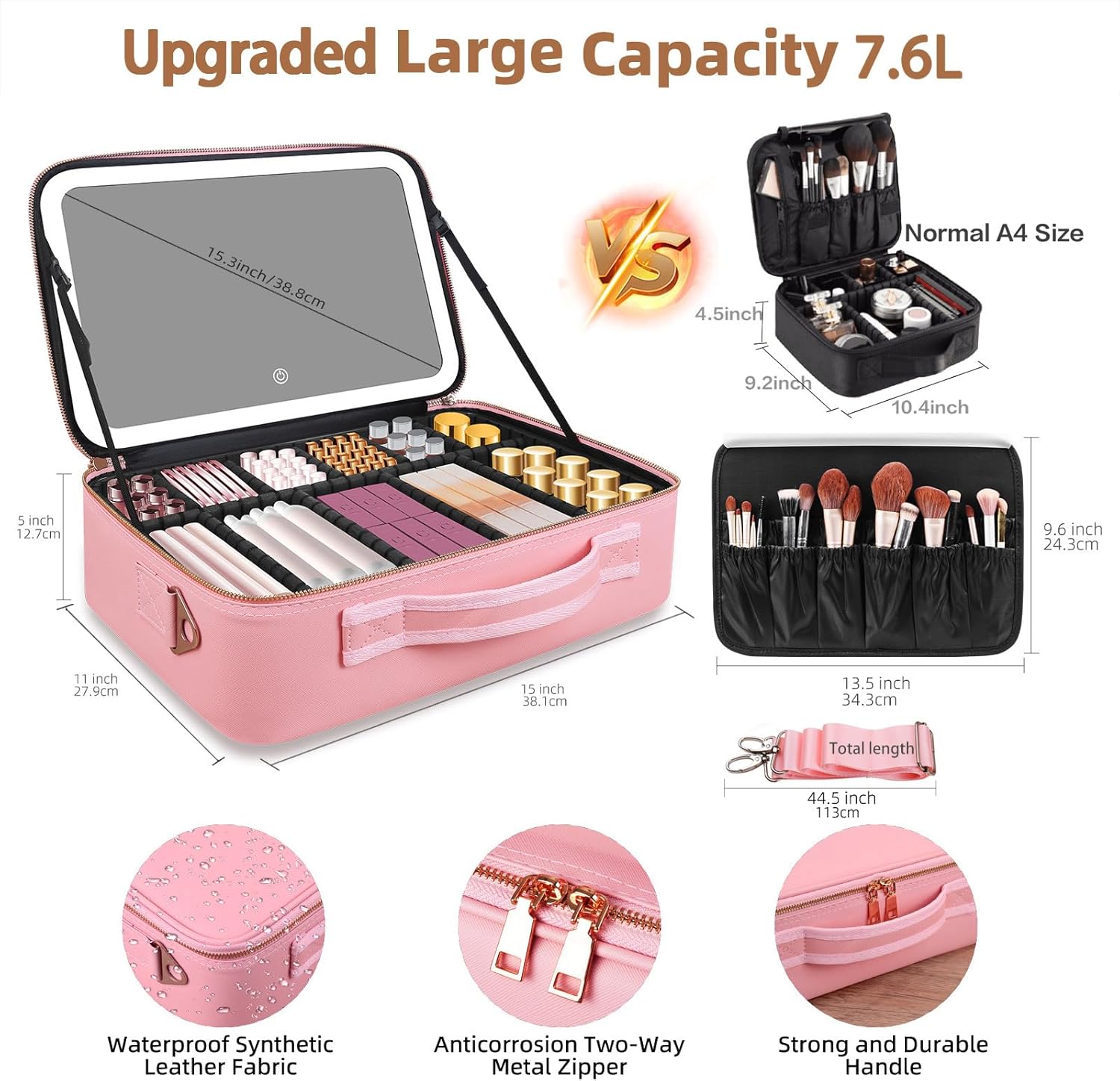 Large Capacity Makeup Bag 15'' - огляд і ціна Cosmetic Bags
